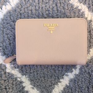 Prada Pink Saffiano Leather Wallet